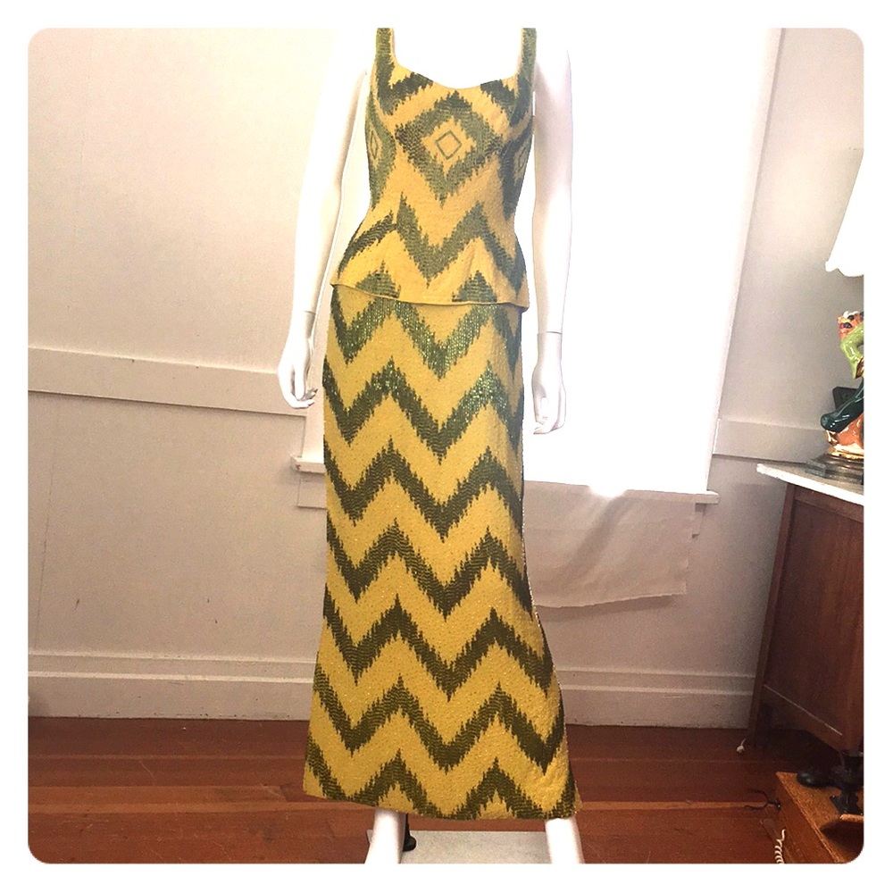 Gorgeous Mignon Beaded Vintage Evening Gown!